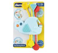 Chicco Pull String Whale Gioco Sensoriale Balena | 12-36 Mesi, Ispirato Montessori, Attività Manuali, Anelli Scorrevoli, Coordinazione Occhio-Mano