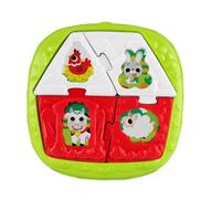 Chicco Puzzle della Fattoria 2in1, Gioco Puzzle e Forme Incastro per Bambini, con 8 Pezzi, 8 Formine, 2 Sfondi Illustrati, Giochi Educativi per Bambini 10 Mesi - 3 Anni