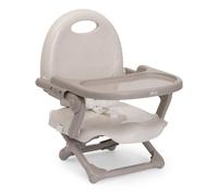 Chicco Pocket Snack Rialzo Sedia per Bambini 6 Mesi-3 Anni (15 kg), Seggiolino Pappa Alzasedia da Tavolo Portatile Seggiolone Da Viaggio Chiusura Compatta, Vassoio Rimovibile, Beige