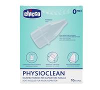 Chicco Ricambi Morbidi per Aspiratore Nasale Physioclean, 0m+, Bianco, 10 pz