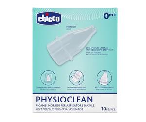 Chicco Ricambi Morbidi per Aspiratore Nasale Physioclean, 0m+, Bianco, 10 pz