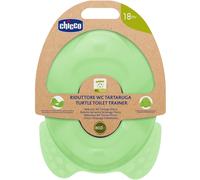 Riduttore Sedile WC Rigido a Forma di Tartaruga, Vasino per Bambini, Sedile Ergonomico Con Comodo Schienale e Con Sistema Paraspruzzi, Si Adatta Alla Maggior Parte dei WC, Verde, 18 Mesi+