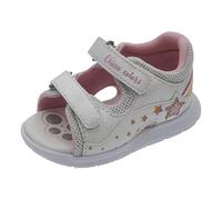 Chicco, Sandalo bambina Grissel, Supporto posteriore, Primi passi (Bianco/Argento, Sistema Taglie Calzature EU, Bimbo (0-5 anni), Numero, Media, 19)