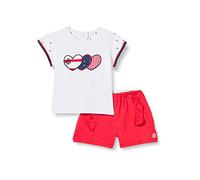 Chicco, Set 2 Pezzi: T-shirt e Pantaloni Corti per Bimba, Bimba 0-24, 9 mesi, Rosso (574)