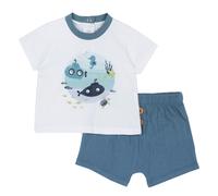 CHICCO SET 2 PZ T.SHIRT+PANTALONI CO ART. 073918 COLORE AZZURRO SCURO BAMBINO