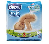 Chicco - Set da 10 confezioni da 21 pannoloni Dry Fit Advanced Midi 3, 4 -9 kg