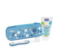 Set Primi Dentini Spazzolino + Dentifricio Chicco Azzurro 6-36 m