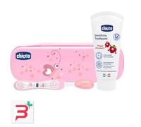 CHICCO SET DENTALE ROSA CON FLUORO