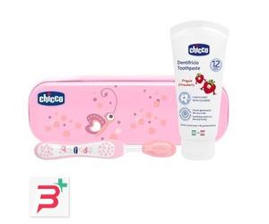 CHICCO SET DENTALE ROSA CON FLUORO