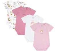 Chicco Set di 4 Body a Maniche Corte Bimba 0-24 a Maniche Corte in 100% Cotone NOS_1