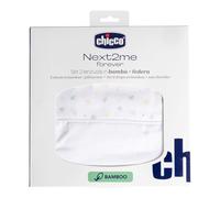 Chicco Set di Lenzuola in Fibra di Bambù, 1 Lenzuolo Superiore, 1 Lenzuolo con Angoli, 1 Federa, Compatibili con Materassi 58x110 cm, Compatibili con culla Next2Me Forever, Fantasia con foglioline