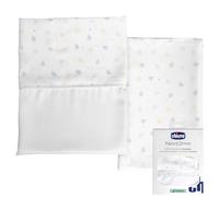 Chicco Set lenzuola culla in fibra di bambù 50x83 cm – 1 sopra + 1 con angoli – foglioline