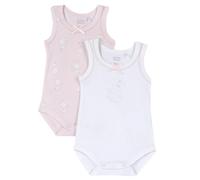 Chicco Set due body estivi smanicati neonata 6 mesi - 62 cm color bianco e rosa - tema dolce cigno