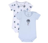 CHICCO Set Due Body Mezza Manica Primaverile per Neonato 15 Mesi - 80 cm Bianco e Azzurro mongolfiere