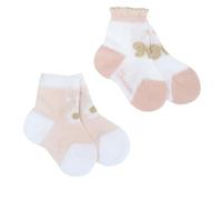Chicco, Set due paia calzini bambina (IT, Età, 12 mesi, Bianco/Rosa/Oro)