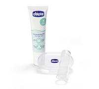 Chicco Set Igiene Orale Primi Mesi 4M+ Spazzolino da Dito + Gel Gengivale 30ml