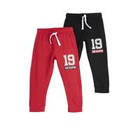 Chicco Set Pantaloni Lunghi In Felpa, Pantaloni sportivi Bambini e ragazzi, Rosso, 12 mesi