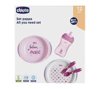 Chicco Set Pappa 12M+ Set Svezzamento Bambini Rosa