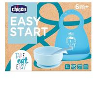Set Pappa Chicco Easy Start in Silicone Azzurro 6m+