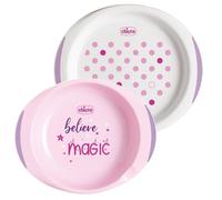 Set Piatti Chicco Baby's Dish Set Rosa 2 pz