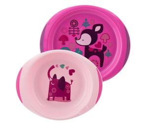 Chicco Set Piatti Rosa 12m+ per Bambina 2 pezzi