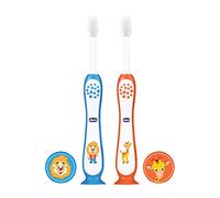 Chicco Set Spazzolino Blu + Arancione 3Y-8Y