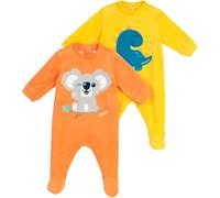 Chicco Set Tutine In Ciniglia Con Piedino Unisex - Bimbi 0-24, Giallo/Arancione, 6 mesi