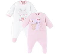 Chicco Set Tutine In Ciniglia Con Piedino Unisex - Bimbi 0-24, Rosa, 6 mesi