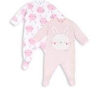 Chicco Set Tutine In Cotone Con Piedino Unisex - Bimbi 0-24, Rosa, 3 mesi