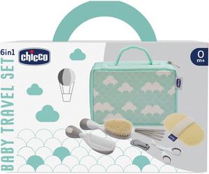 Chicco Set Viaggio Spazzol Pettine+Spugn Forbici+Tagliaunghie+Limette