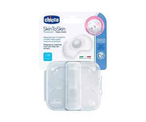Chicco SkinToSkin Paracapezzoli in Silicone Misura S/M, 2 Pezzi
