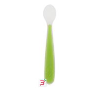 Chicco Cucchiaio Morbido in Silicone 6m+, Cucchiaio per Svezzamento con Punta Flessibile Salva-Gengive e Design Igienico, Manico Lungo Ergonomico per Vasetti e Omogeneizzati, Senza BPA