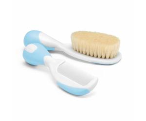 Chicco Spazzola e Pettine 0M+ Colore Azzurro, 2 Pezzi