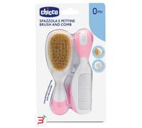 Chicco 00006569100000 spazzola e pettine Rosa, Bianco 2 pz