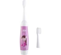 Chicco Spazzolino elettrico rosa bambine , con setole morbide e 2 testine