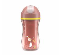 Chicco Sport Cup Bicchiere Antigoccia In Silicone Per Bambini 14+ Mesi 266 Ml Tazza Biberon Termica Per Imparare A Bere Con Cannuccia Flessibile Resistente Ai Morsi Senza Bpa Rosa