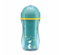 Chicco Sport Cup Bicchiere Antigoccia in Silicone per Bambini 14+ Mesi, 266 ml, Tazza Biberon Termica per Imparare a Bere, con Cannuccia Flessibile Resistente ai Morsi, Senza BPA, Azzurro