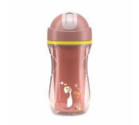 Chicco Sport Cup Bicchiere Antigoccia in Silicone per Bambini 14+ Mesi, 266 ml, Tazza Biberon Termica per Imparare a Bere, con Cannuccia Flessibile Resistente ai Morsi, Senza BPA, Rosa