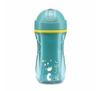 Chicco Sport Cup Bicchiere Antigoccia In Silicone Per Bambini 14+ Mesi 266 Ml Tazza Biberon Termica Per Imparare A Bere Con Cannuccia Flessibile Resistente Ai Morsi Senza Bpa Azzurro
