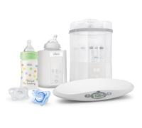 Chicco Starter Kit: Bilancia Digitale, Scaldabiberon, Sterilizzatore con Asciugatura, 1 Biberon, 2 Ciucci Gommotto 0 Mesi+ - Tutto il Necessario per il Tuo Neonato