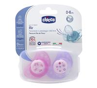 Chicco 105643896 ciuccio per bambino Ciuccio per bambini a flusso libero Ortodontico Silicone Rosa, Viola
