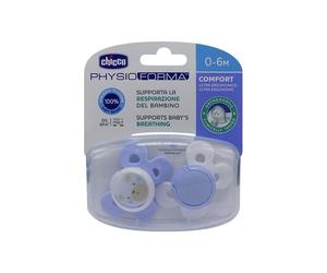 Chicco Succhicco Comfort Silicone Boy 0-6m+ 2 Pezzi