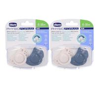 Chicco Succhietti Air in Silicone Colore Blu 6-16 Mesi 2x1 St