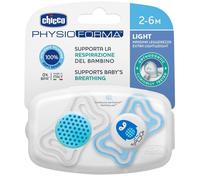 Chicco Succhietto Chicco Light Boy in silicone 2-6m, 2 pezzi