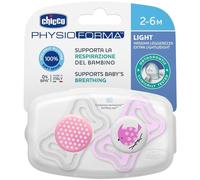 Chicco PhysioForma Light 2-6m Succhietto Silicone Rosa 2 PEZZI