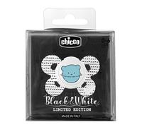 Chicco succhietto comfort black&white silicone 0-6m