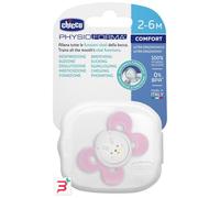 Succhietto Chicco Physio Comfort Silicone Rosa Bianco 0-6m