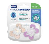 Chicco Silicone Soother Physio Comfort Girl 6-16 M 2u Silicone Soother Physio Comfort Girl 6-16 M 2u
