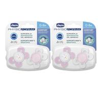 Chicco Succhietto Comfort Girl Silicone 0-6 Mesi 2 Pezzi 2x1 St