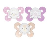 Chicco Silicone Soother Physio Comfort Girl 6-16 M 2u Silicone Soother Physio Comfort Girl 6-16 M 2u